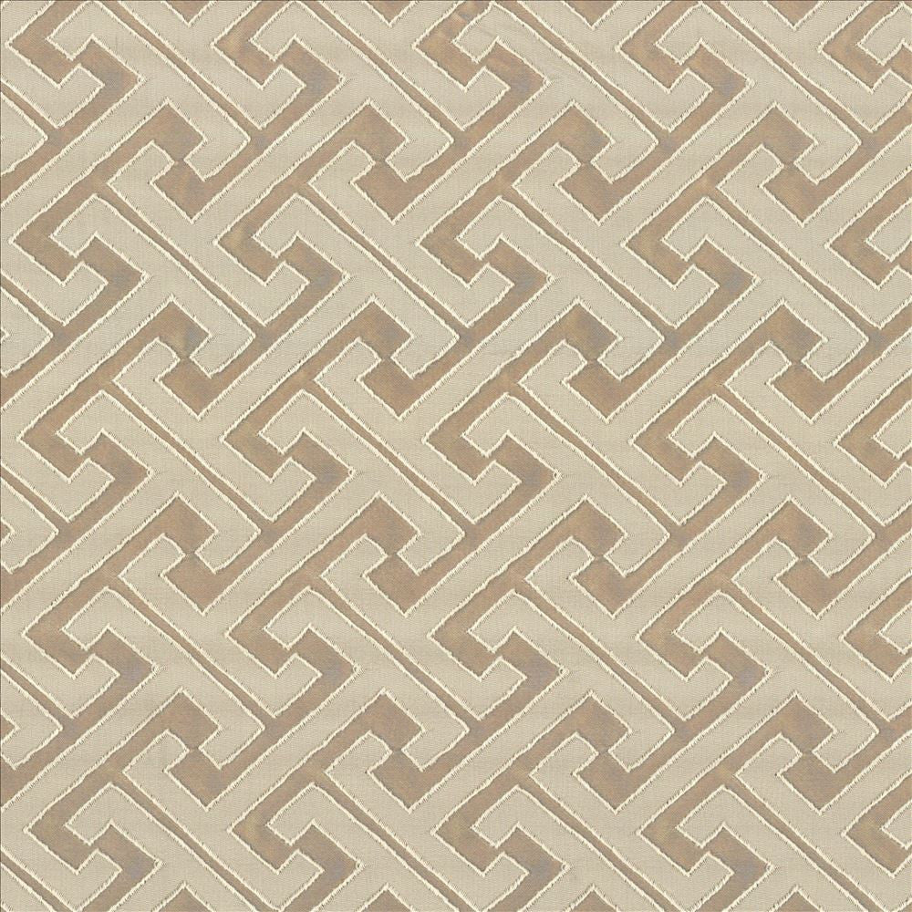 Edo Fret Fawn  by Kasmir Fabric See sample 100% Polyester
 CHINA 60,000 Wyzenbeek Double Rubs </p><p>Repeat: Horizontal: 2 2/8 inches and Vertical: 2 inches 57  - Fabric Carolina -