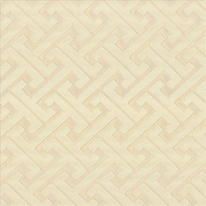 Edo Fret Vanilla by Kasmir Fabric 5083 100% Polyester
 CHINA </p><p>Repeat: Horizontal: 2 2/8 inches and Vertical: 2 inches 57 - Fabric Carolina -