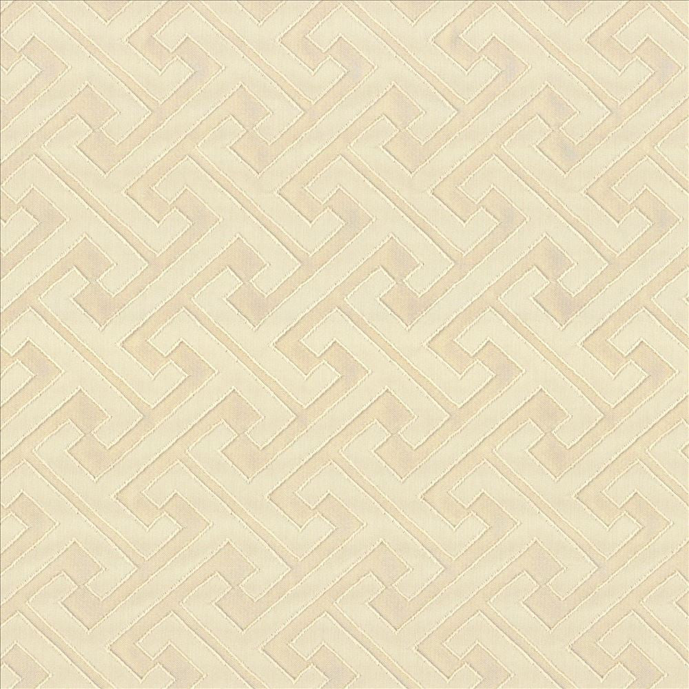 Edo Fret Vanilla  by Kasmir Fabric See sample 100% Polyester
 CHINA 60,000 Wyzenbeek Double Rubs </p><p>Repeat: Horizontal: 2 2/8 inches and Vertical: 2 inches 57  - Fabric Carolina -