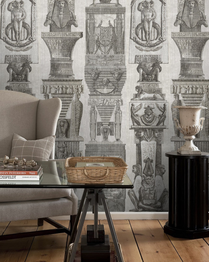 Egyptian Columns by Mind the Gap Designer Wallpaper PREMIUM DESIGNER WALLPAPER COLLECTION Non-woven Made in Europe Paste the wall 3 rolls x 20.5 x 3.25 yards - Swanky Fabrics -
