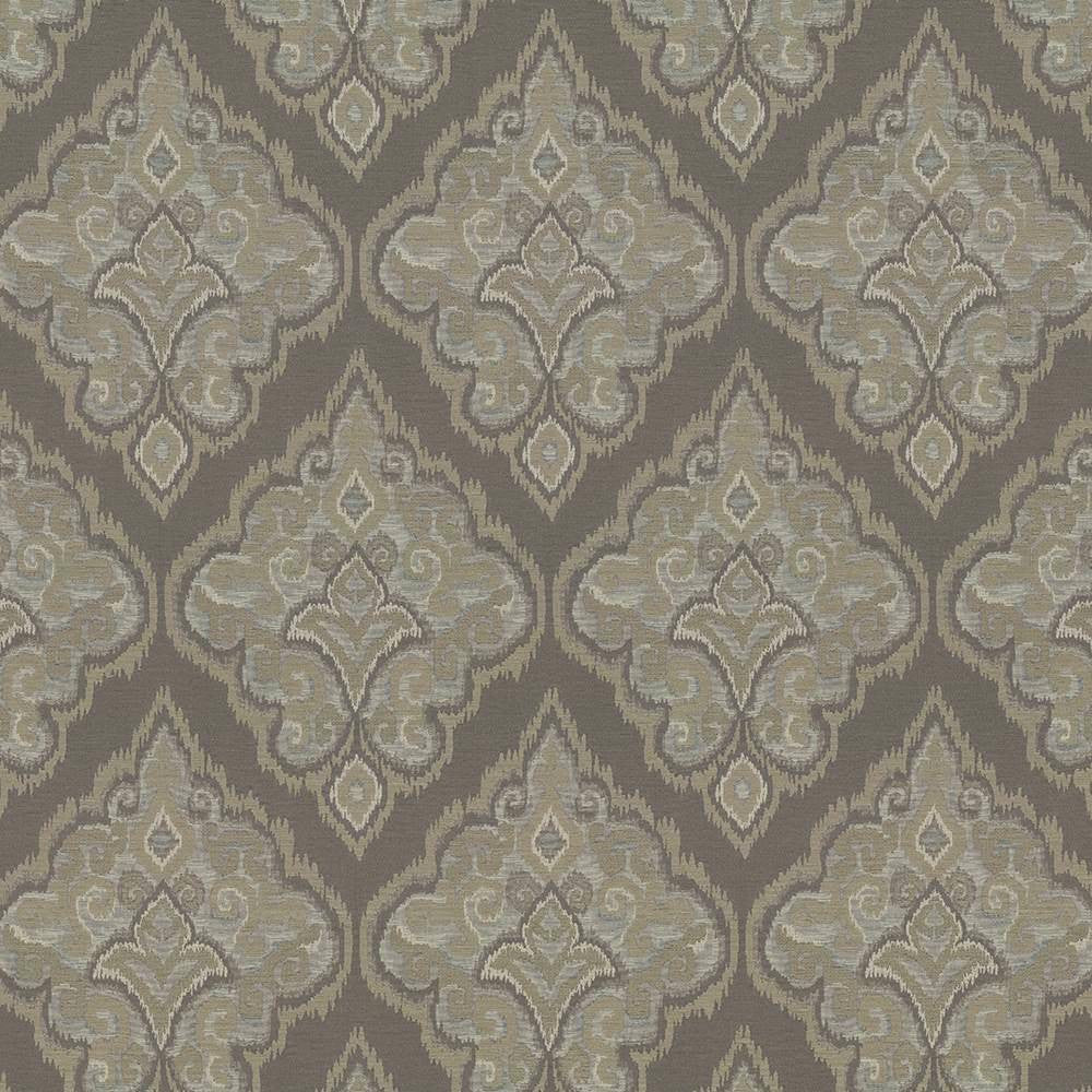 Eldorado Damask Driftwood by Kasmir Fabric 8004 37% Acrylic 36% Cotton 27% Polyester ITALY 15,000 Martindale Cycles H: 13 7/8 inches, V:26 inches 54 - 55 - Fabric Carolina - Kasmir
