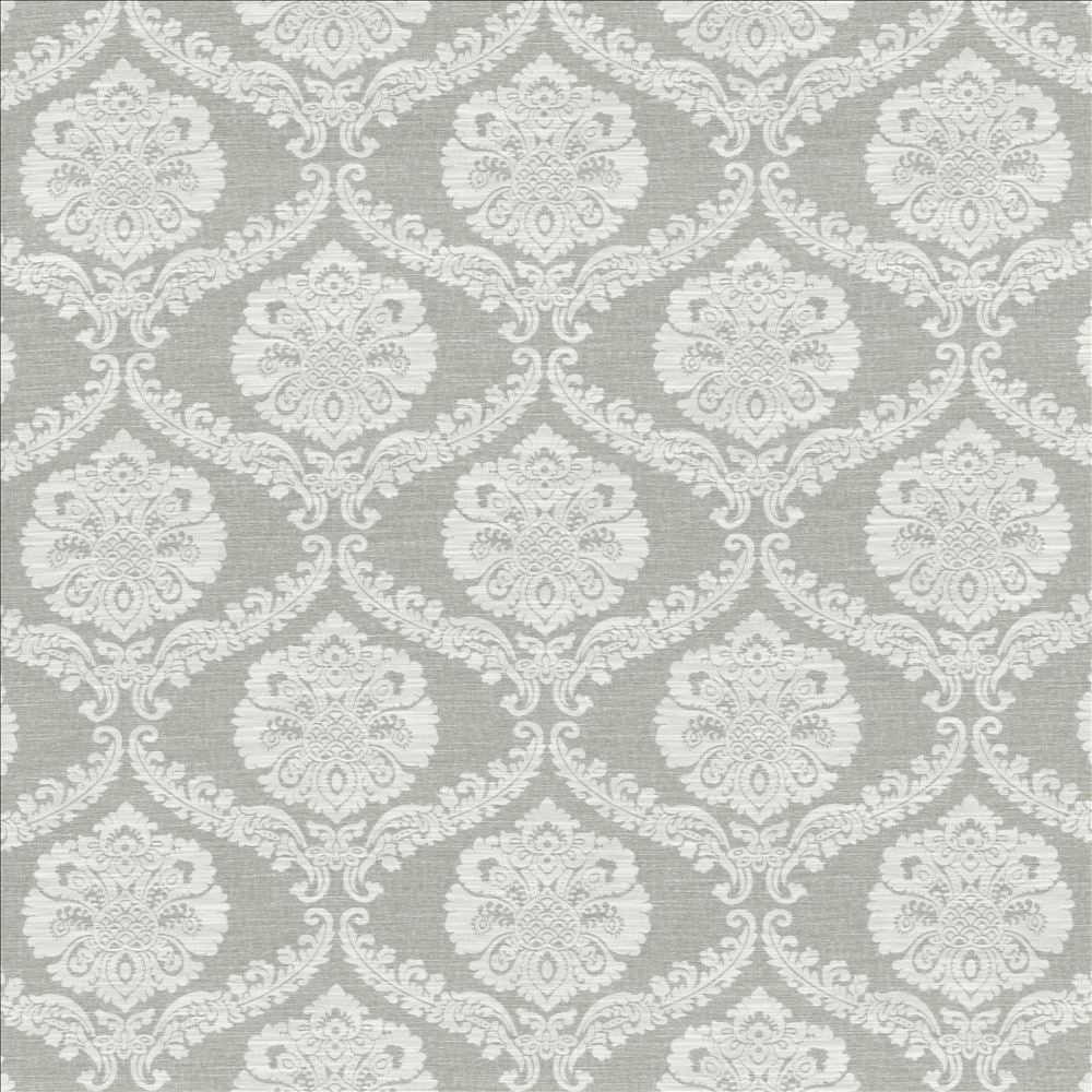 Elegant Sterling by Kasmir Fabric 1451 60% Viscose
40% Polyester
 CHINA </p><p>Repeat: Horizontal: 15 3/8 inches and Vertical: 13 6/8 inches 56 - Fabric Carolina -