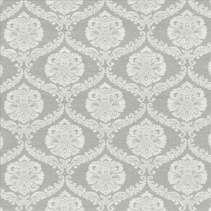 Elegant Sterling by Kasmir Fabric 1451 60% Viscose
40% Polyester
 CHINA </p><p>Repeat: Horizontal: 15 3/8 inches and Vertical: 13 6/8 inches 56 - Fabric Carolina -