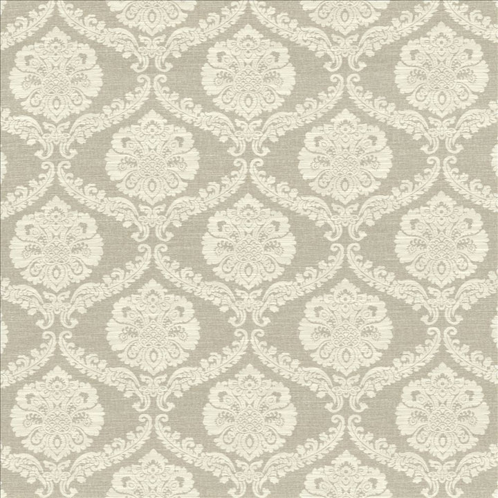 Elegant Sterling by Kasmir Fabric 1451 60% Viscose
40% Polyester
 CHINA </p><p>Repeat: Horizontal: 15 3/8 inches and Vertical: 13 6/8 inches 56 - Fabric Carolina -
