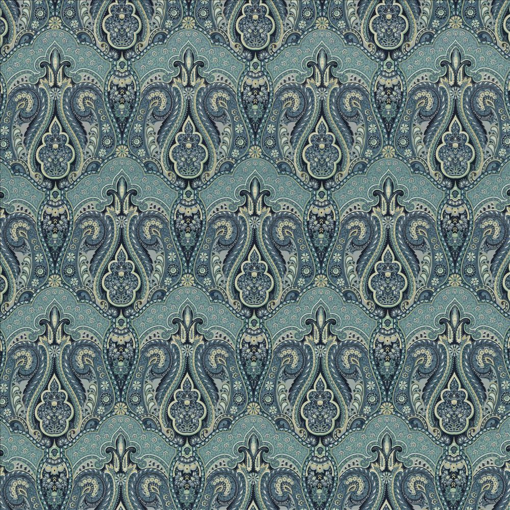 Elnora Porcelain by Kasmir Fabric 5154 100% Cotton CHINA 6,000 Wyzenbeek Double Rubs Horizontal: 9 inches and Vertical: 18 inches 54 - Fabric Carolina -