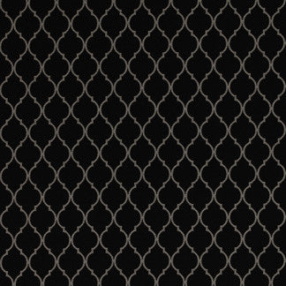 Elson Black 1859611008 by Carole Fabric Exclusive Sterling Noir 60% Rayon, 40% Polyester Usa H: 5 1/4"V, 3 1/4"H  54" Minimum (See sample for specifics) - Fabric Carolina - Carole Exclusive