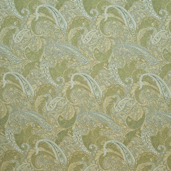 Emberton Paisley Willow by Kasmir Fabric 1407 73% Rayon 27% Polyester CHINA 9,000 Wyzenbeek Double Rubs H: 14 6/8 inches, V:30 5/8 inches 56 - Fabric Carolina - Kasmir