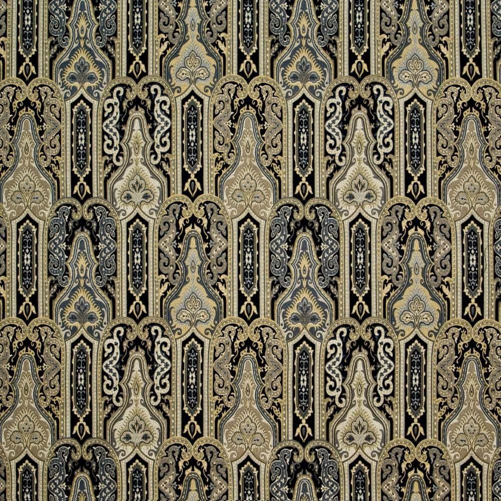 Emerson Hall Black by Kasmir Fabric 1396 47% Spun Rayon
35% Rayon
18% Polyester
 CHINA </p><p>Repeat: Horizontal: 14 inches and Vertical: 15 4/8 inches 42 - 55 - Fabric Carolina -