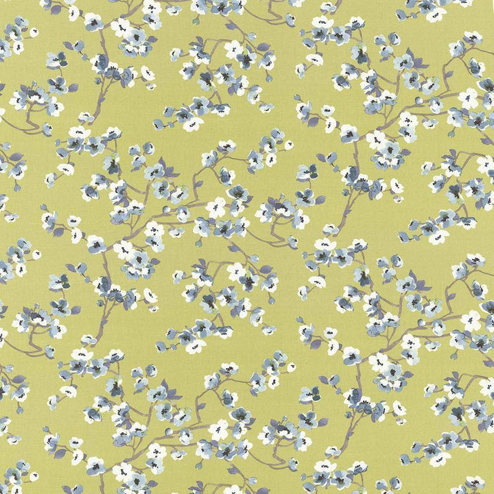 Empress Garden Green Tea by Kasmir Fabric 1436 100% Linen CHINA 48,000 Wyzenbeek Double Rubs H: 54 inches, V:25 2/8 inches 54 - Fabric Carolina - Kasmir