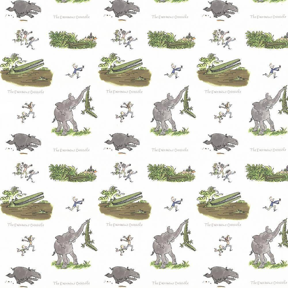 Enormous Crocodi Croc Green by Kasmir Fabric 1445 100% Cotton TURKEY Not Tested H: 18 1/8 inches, V:25 2/8 inches 55 - Fabric Carolina - Kasmir
