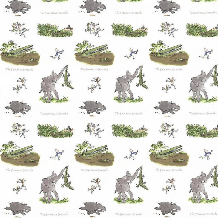 Enormous Crocodi Croc Green by Kasmir Fabric 1445 100% Cotton TURKEY Not Tested H: 18 1/8 inches, V:25 2/8 inches 55 - Fabric Carolina - Kasmir