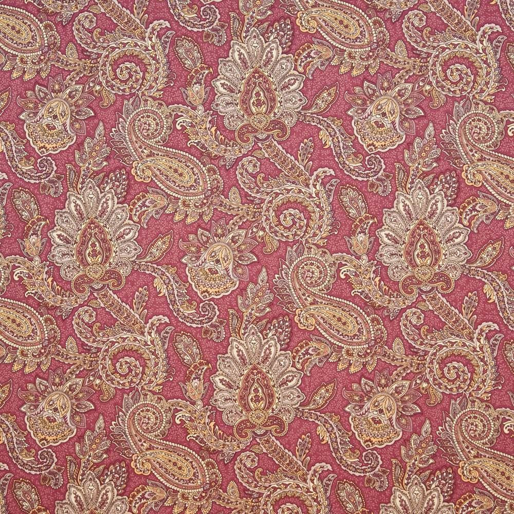 Ephraim Paisley Cerise by Kasmir Fabric 1402 89% Cotton
11% Rayon
 USA </p><p>Repeat: Horizontal: 27 inches and Vertical: 25 2/8 inches 54 - Fabric Carolina -
