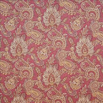 Ephraim Paisley Cerise by Kasmir Fabric 1402 89% Cotton 11% Rayon USA 15,000 Wyzenbeek Double Rubs H: 27 inches, V: 25 2/8 inches 54 - Fabric Carolina - Kasmir
