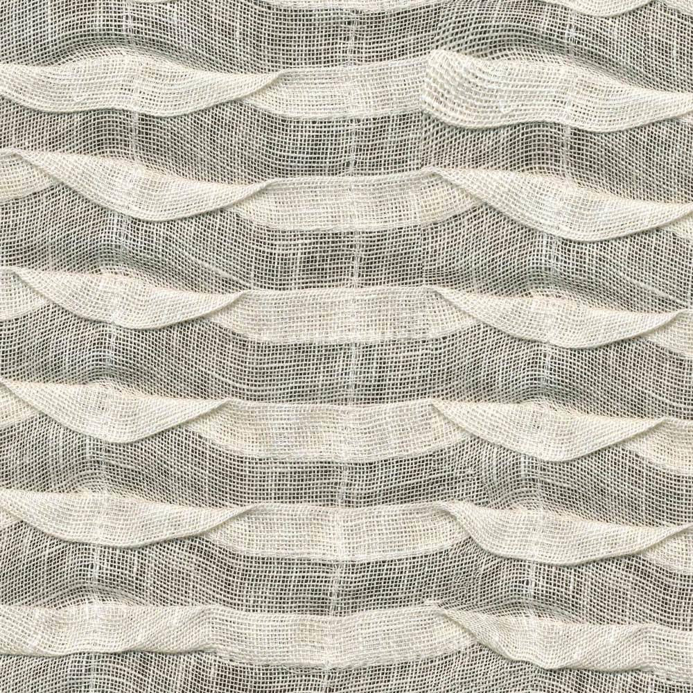 Epona White by Kasmir Fabric 1340 100% Linen INDIA Not Tested H: 3 4/8 inches, V:6/8 inches 54 - Fabric Carolina - Kasmir