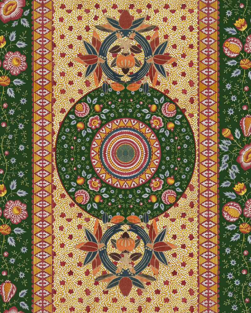 ERBSTÜCK Grün Wallpaper (WP20702) by Mind The Gap | WP20702 | TYROL APRES-SKI HOME COLLECTION | 3 rolls x 20.5 x 118.1 in | 0.52m / 20.5in | 3m / 118in | 4.65mp | 52cm / 20.5in | Blue, Green, Red, Taupe | Textured Matte | Paste the wall | 3-rolls in a box | Fabric Carolina | https://www.fabriccarolina.com/
