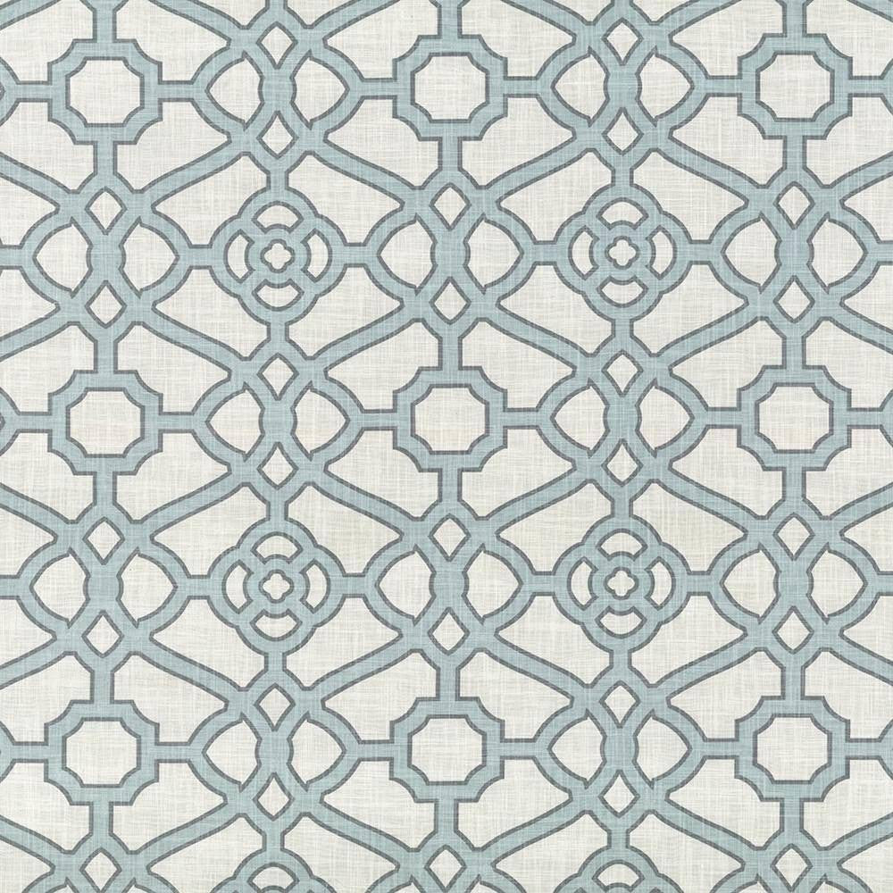 Esquire Tropical Blue by Kasmir Fabric 5065 100% Cotton USA 15,000 Wyzenbeek Double Rubs H: 13 4/8 inches, V:13 4/8 inches 54 - Fabric Carolina - Kasmir