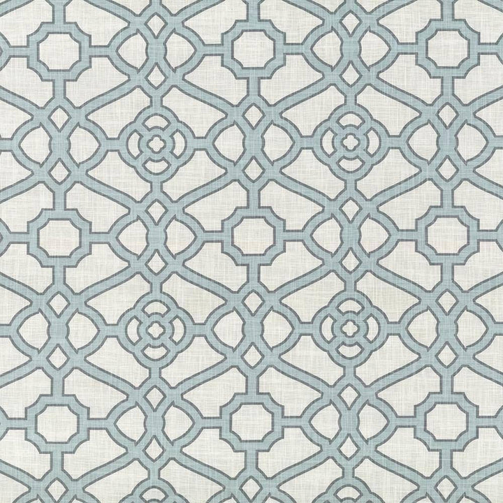 Esquire Tropical Blue by Kasmir Fabric 5065 100% Cotton USA 15,000 Wyzenbeek Double Rubs H: 13 4/8 inches, V:13 4/8 inches 54 - Fabric Carolina - Kasmir