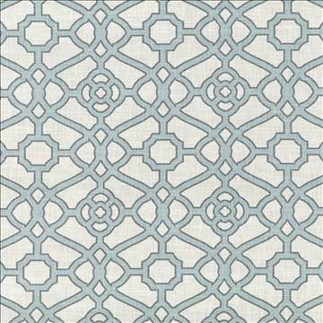 Esquire Tropical Blue by Kasmir Fabric 5065 100% Cotton USA 15,000 Wyzenbeek Double Rubs H: 13 4/8 inches, V: 13 4/8 inches 54 - Fabric Carolina - Kasmir