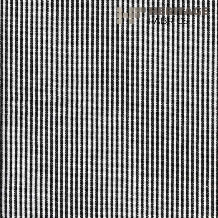 Essex Black/White by Heritage Fabric - 100% Cotton India 9,000 Horizontal: 0.25" and Vertical: N/A 54" - Fabric Carolina -