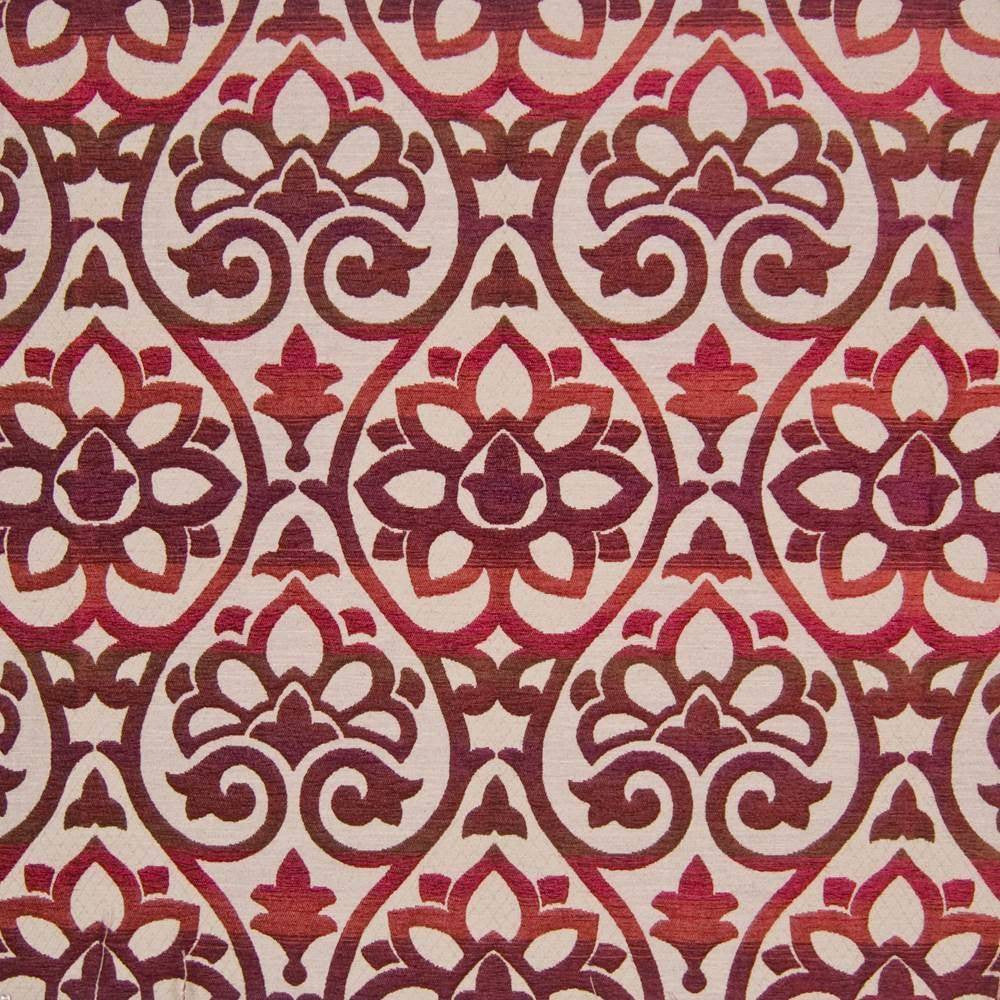 Estancia Firethorn by Kasmir Fabric 1384 67% Rayon 26% Polyester 7% Linen USA 15,000 Wyzenbeek Double Rubs H: 14 1/8 inches, V:18 inches 54 - Fabric Carolina - Kasmir