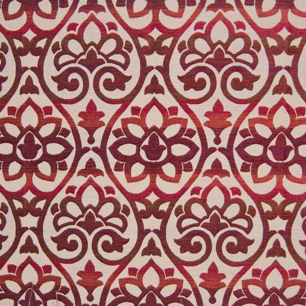 Estancia Firethorn by Kasmir Fabric 1384 67% Rayon
26% Polyester
7% Linen
 USA 15,000 Wyzenbeek Double Rubs Horizontal: 14 1/8 inches and Vertical: 18 inches 54 - Fabric Carolina -