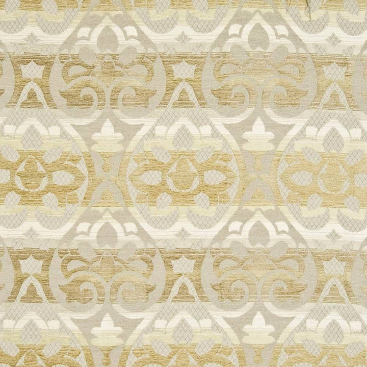 Estancia Goldrush by Kasmir Fabric 1383 67% Rayon 26% Polyester 7% Linen USA 15,000 Wyzenbeek Double Rubs H: 14 1/8 inches, V:18 inches 54 - Fabric Carolina - Kasmir