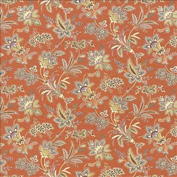 Evanston Terracotta by Kasmir Fabric 5079 100% Cotton USA 15,000 Wyzenbeek Double Rubs H: 27 4/8 inches, V: 18 inches 54 - Fabric Carolina - Kasmir