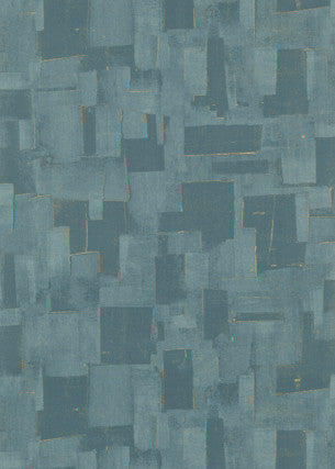 Cubist Teal by Threads Wallcovering