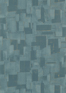 Cubist Teal by Threads Wallcovering