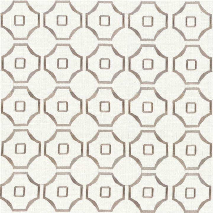 Exmore Off White by Kasmir Fabric 5067 100% Polyester Embroidery 100% Polyester CHINA Not Tested Horizontal: 3 6/8 inches and Vertical: 3 6/8 inches 55 - 58 - Fabric Carolina -