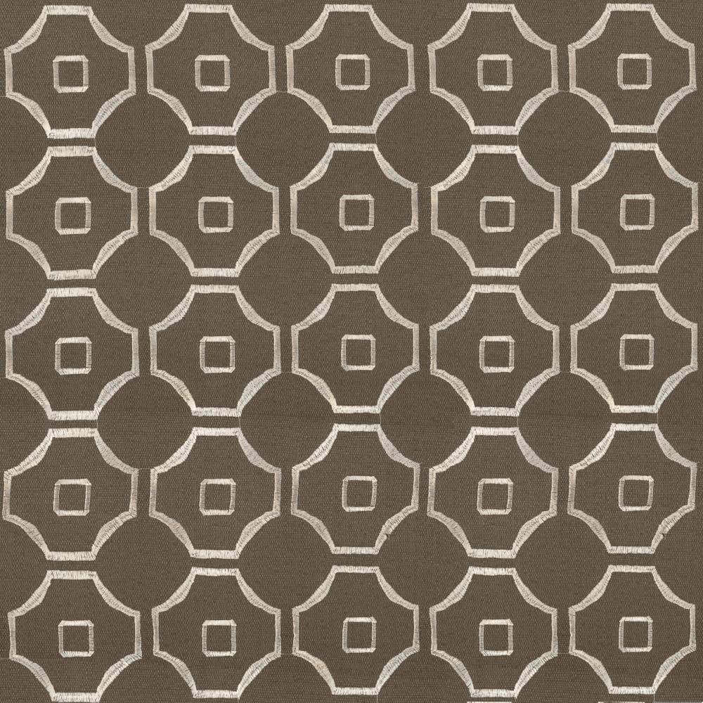 Exmore Taupe by Kasmir Fabric 5068 100% Polyester Embroidery Contents 100% Polyester CHINA Not Tested H: 3 6/8 inches, V:3 6/8 inches 57 - 58 - Fabric Carolina - Kasmir