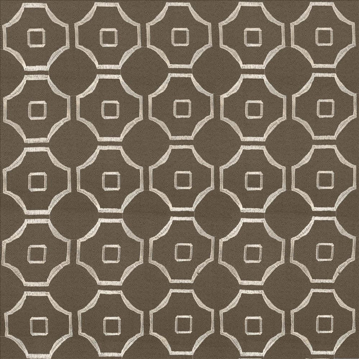 Exmore Taupe by Kasmir Fabric 5068 100% Polyester Embroidery 100% Polyester CHINA Not Tested Horizontal: 3 6/8 inches and Vertical: 3 6/8 inches 55 - 58 - Fabric Carolina -