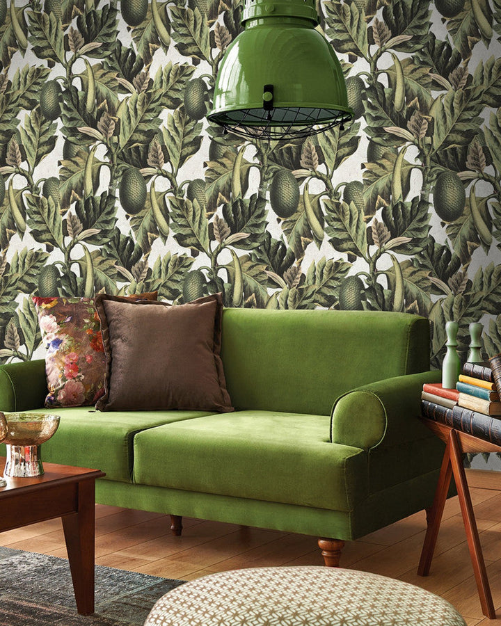 Exotic Fruit I Wallpaper by Mind the Gap Designer Wallpaper WALLPAPER DESIGNER COLLECTION Non-woven Made in Europe Paste the wall 3 rolls x 20.5 x 3.25 yards - Swanky Fabrics -