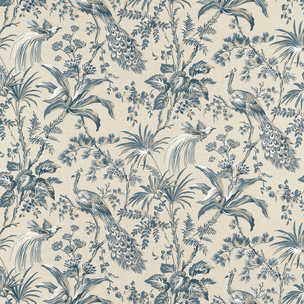 Peacock Toile Slate and Black AF57833 by Anna French Fabric Anna French Fabric Peacock Toile Slate and Black AF57833Fabric Bristol </p><p>Repeat: V: 35.50" (90.17 cm) 54.00" (137.16 cm) - Fabric Carolina -