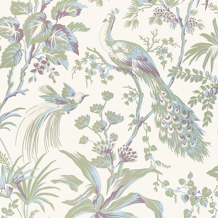 Peacock Toile Green and Plum AT57829 by Anna French Wallpaper Anna French Wallpaper Peacock Toile Green and Plum AT57829Wallpaper Bristol </p><p>Repeat: V: 36.00"(91.44 cm) 27.00"(68.58 cm) - Fabric Carolina -