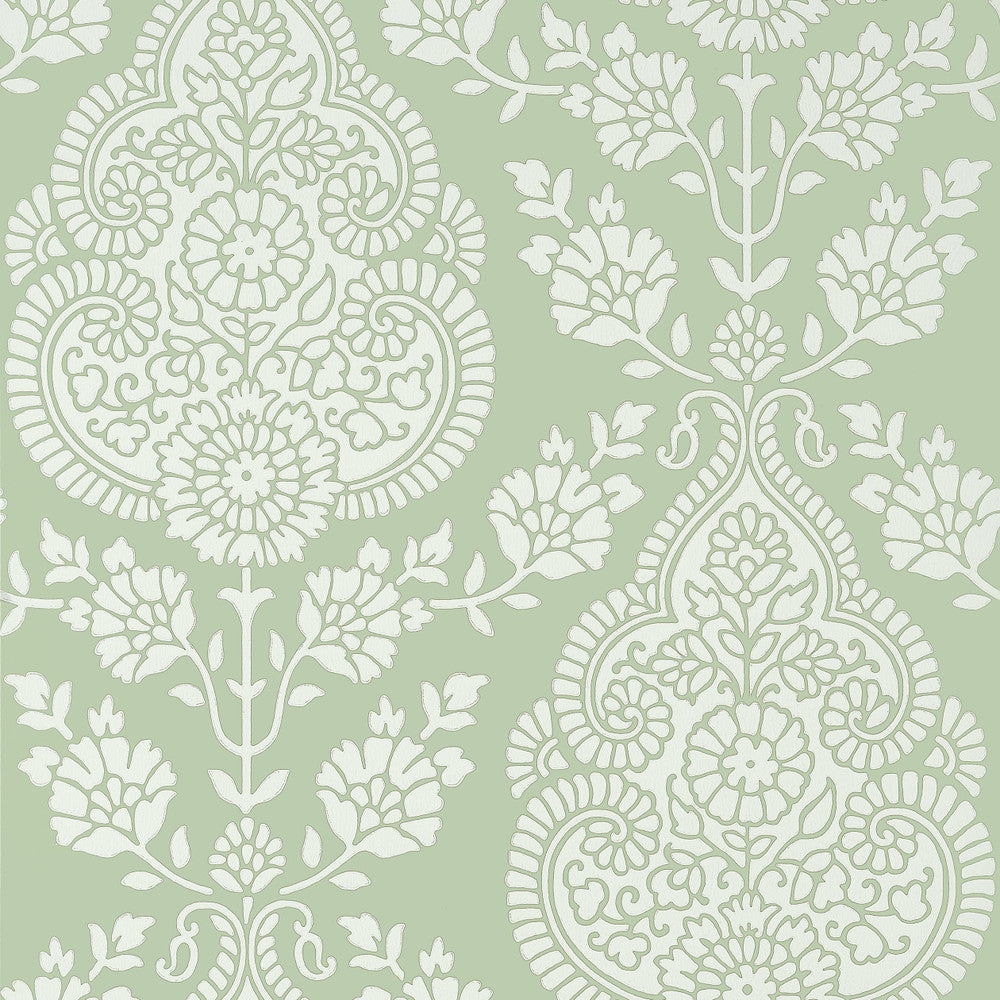 Balmuccia Damask Soft Green AT57867 by Anna French Wallpaper Anna French Wallpaper Balmuccia Damask Soft Green AT57867Wallpaper Bristol </p><p>Repeat: V: 21.00"(53.34 cm) 20.50"(52.07 cm) - Fabric Carolina -