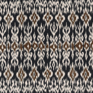 Atlas Ikat Basalt Black F912051 by Thibaut Fabric