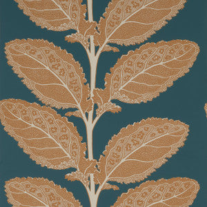 Lacinato Ochre and Mineral T12037 by Thibaut Wallpaper