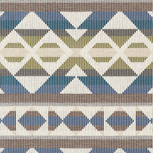 Berber Blanket Green and Blue W712027 By Thibaut Fabric