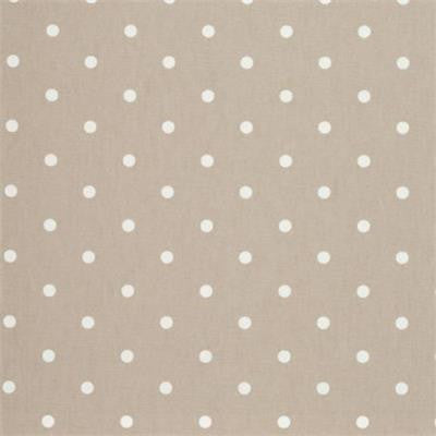 F0063 12 Dotty Taupe by Clarke and Clarke Fabric Modern Classics 100% Cotton United Kingdom see sample Horizontal: 2.75 inches and Vertical: 2.25 inches 55 inches - Fabric Carolina -