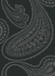 Rajapur Char Blk by Cole & Son Fabric
