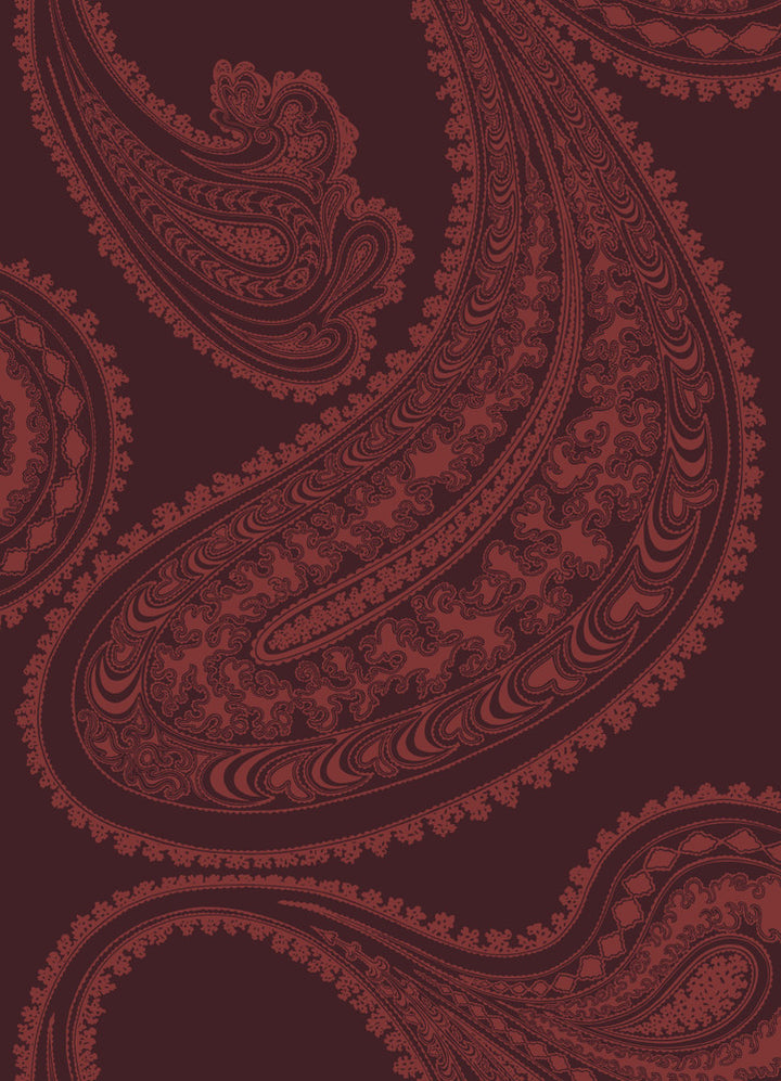 Rajapur Rse On Drk Crim by Cole & Son Fabric