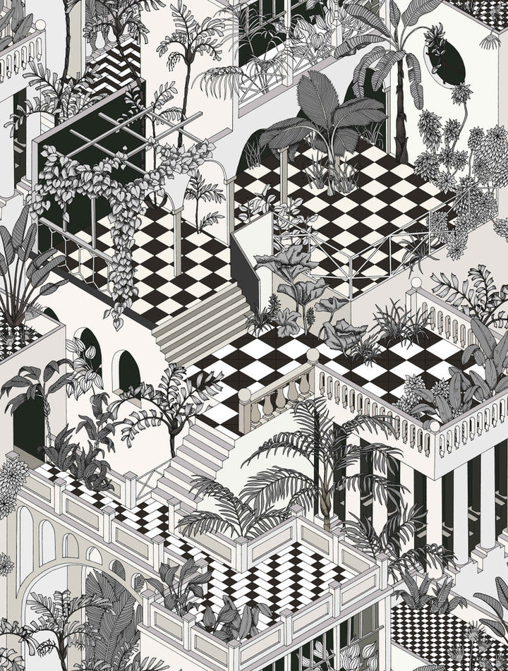 Miami Blk Wht by Cole & Son Fabric