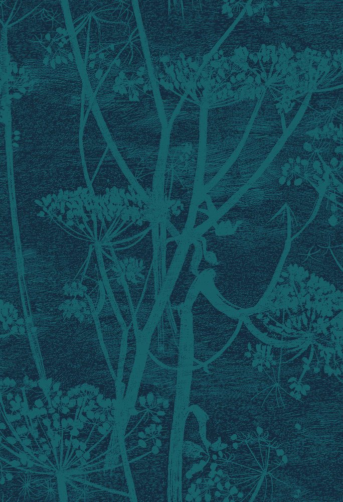 Cow Parsley Petrol & Ink by Cole & Son Fabric