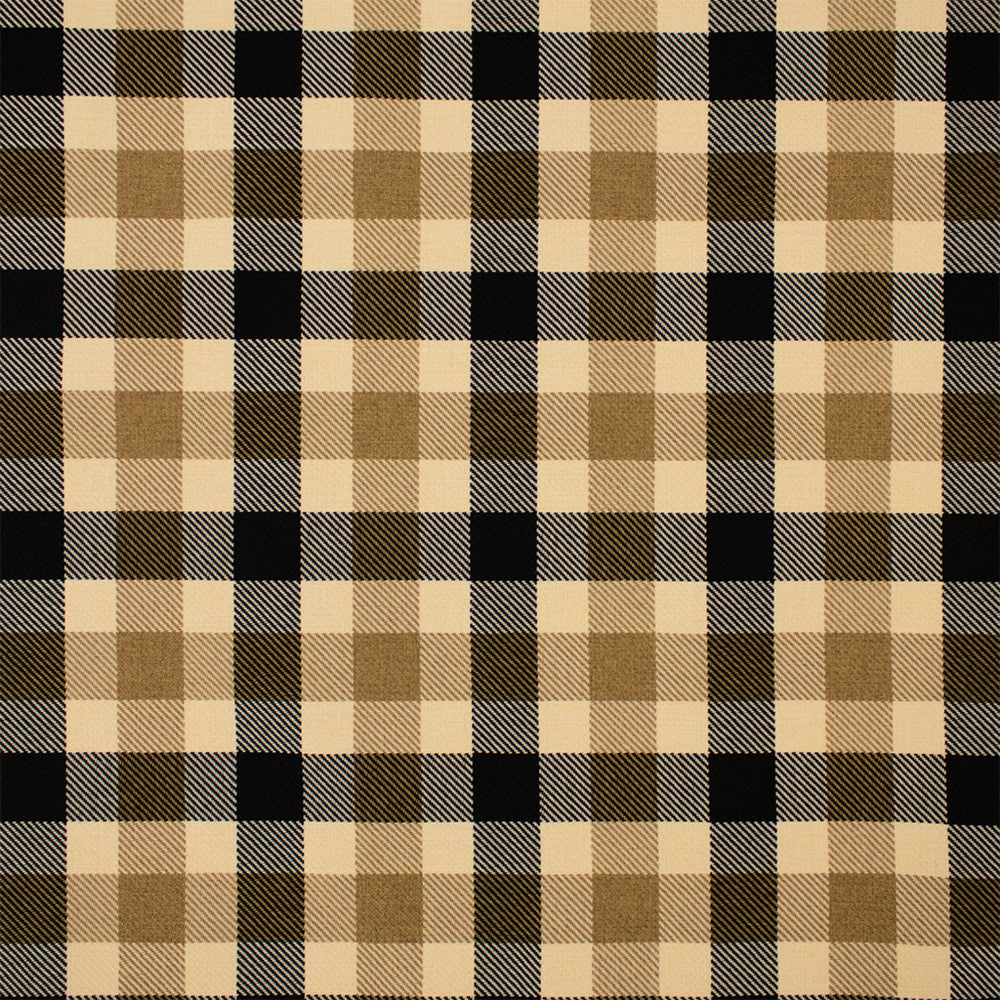 Greenhouse Fabric F6158 Black/Tan - 100% Polyester China 50000 4.75" H, 4.5" V 57" - My Fabric Connection -