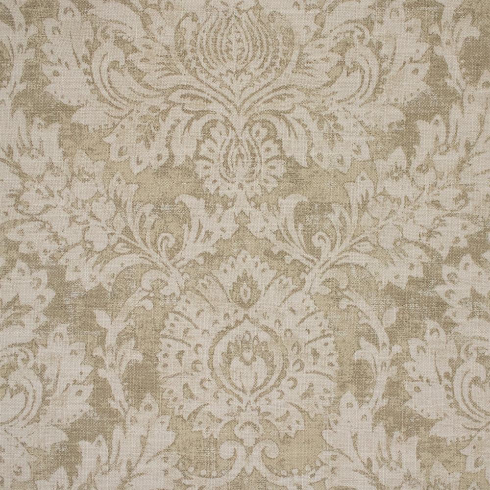 Greenhouse Fabric F6196 Taupe - 75% Cotton, 25% Linen Pakistan 17000 27.5" H, 24.75" V 55" - My Fabric Connection -