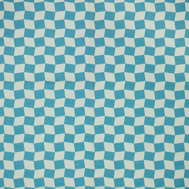 Greenhouse Fabric F6244 Teal - 72% Polypropylene, 28% Polyester Mexico 110000 1.75" H, 1.5" V 54" - My Fabric Connection -