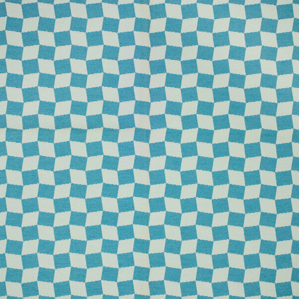 Greenhouse Fabric F6244 Teal - 72% Polypropylene, 28% Polyester Mexico 110000 1.75" H, 1.5" V 54" - My Fabric Connection -