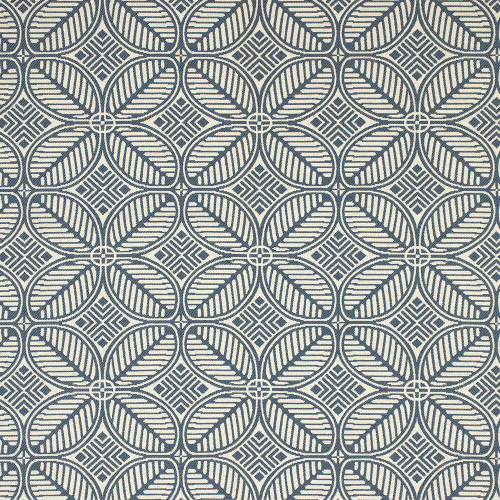 Greenhouse Fabric F6249 Azure - 72% Polypropylene, 28% Polyester Mexico 110000 5.5" H, 5.38" V 54" - My Fabric Connection -