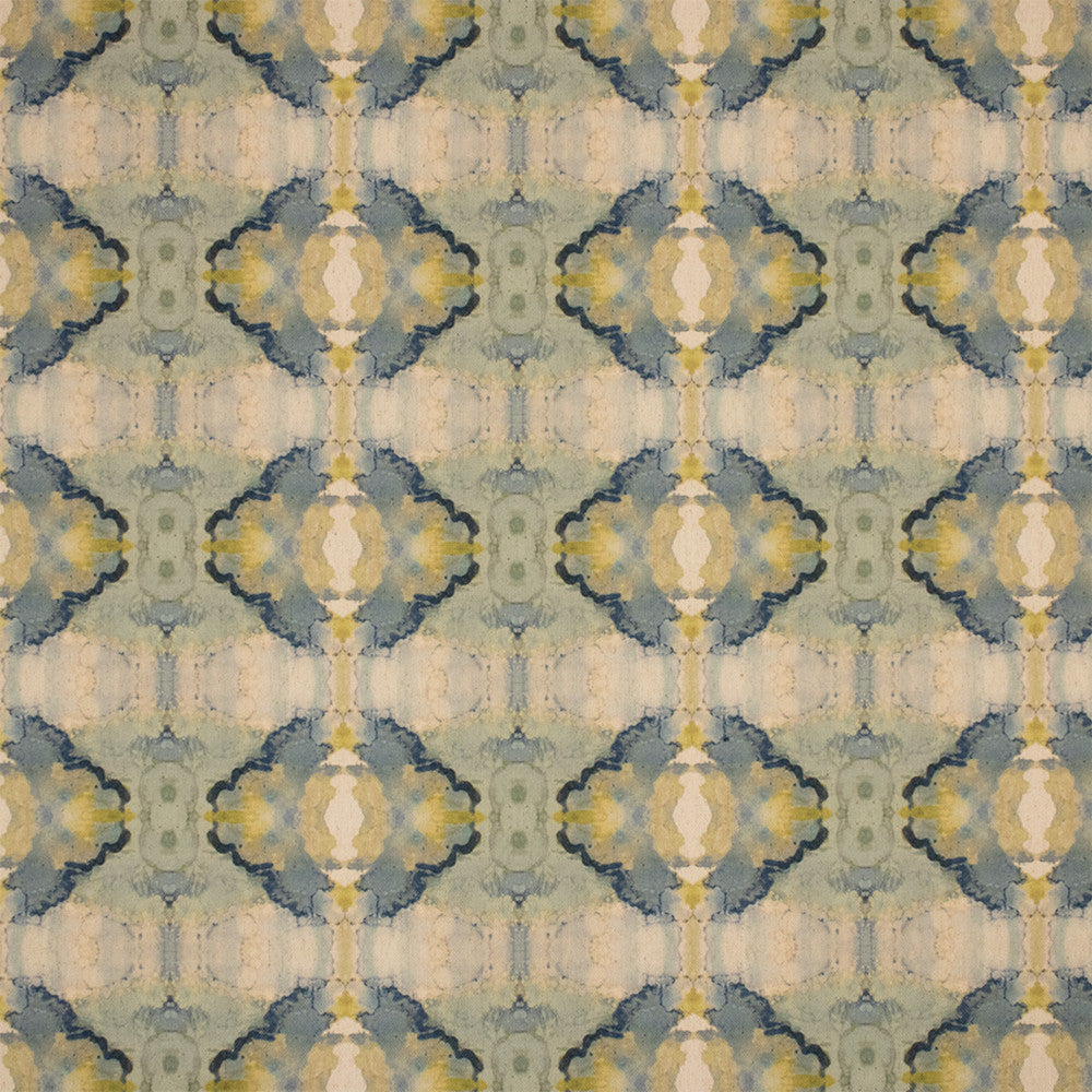 Greenhouse Fabric F6320 Lagoon - 94% Polyester, 6% Linen China 30000 9.25" H, 7.13" V 54" - My Fabric Connection -